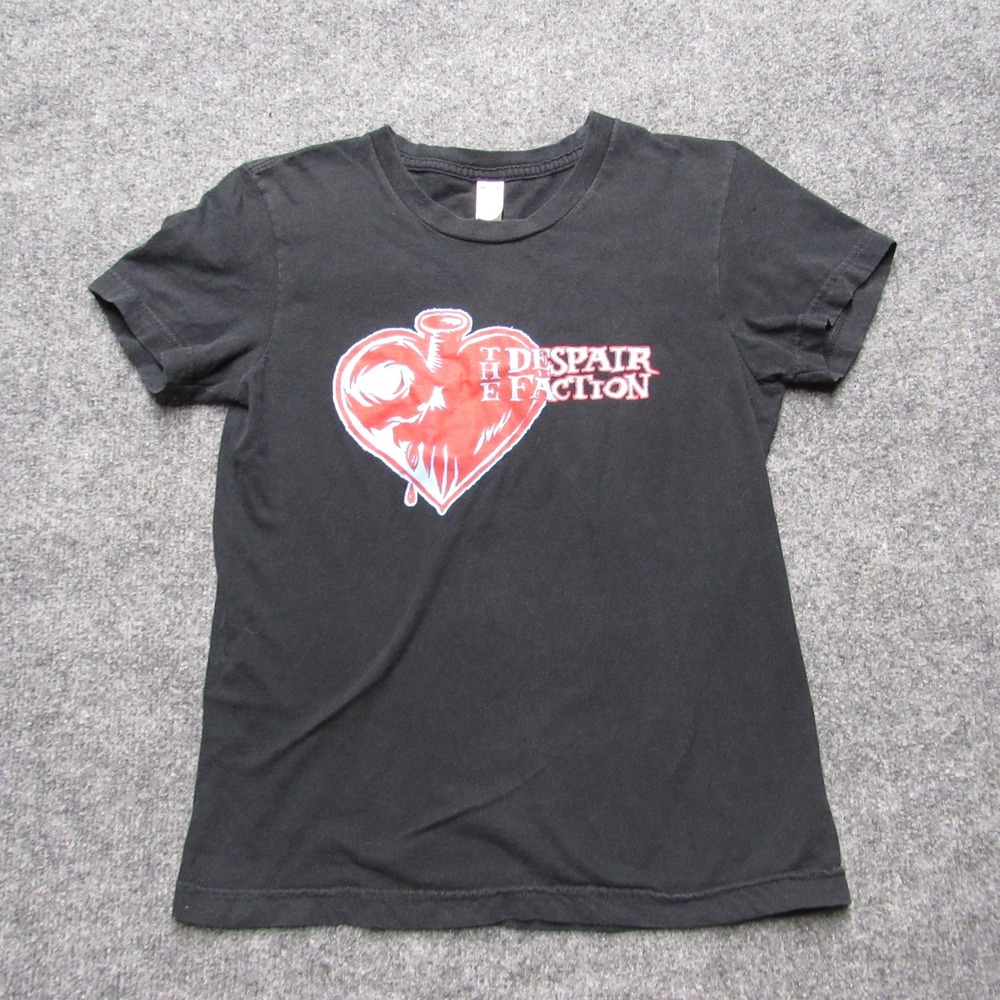 AFI The Despair Faction Band T-Shirt Black Red Heart Skull Classic Girl Medium